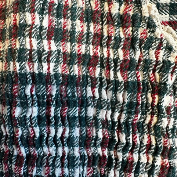Amanda Stewart Intimates Vntg smocked Plaid Cotton Christmas Nightgown Size XL - Picture 8 of 10